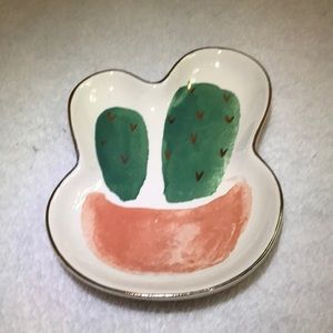 Cactus plant jewelry dish